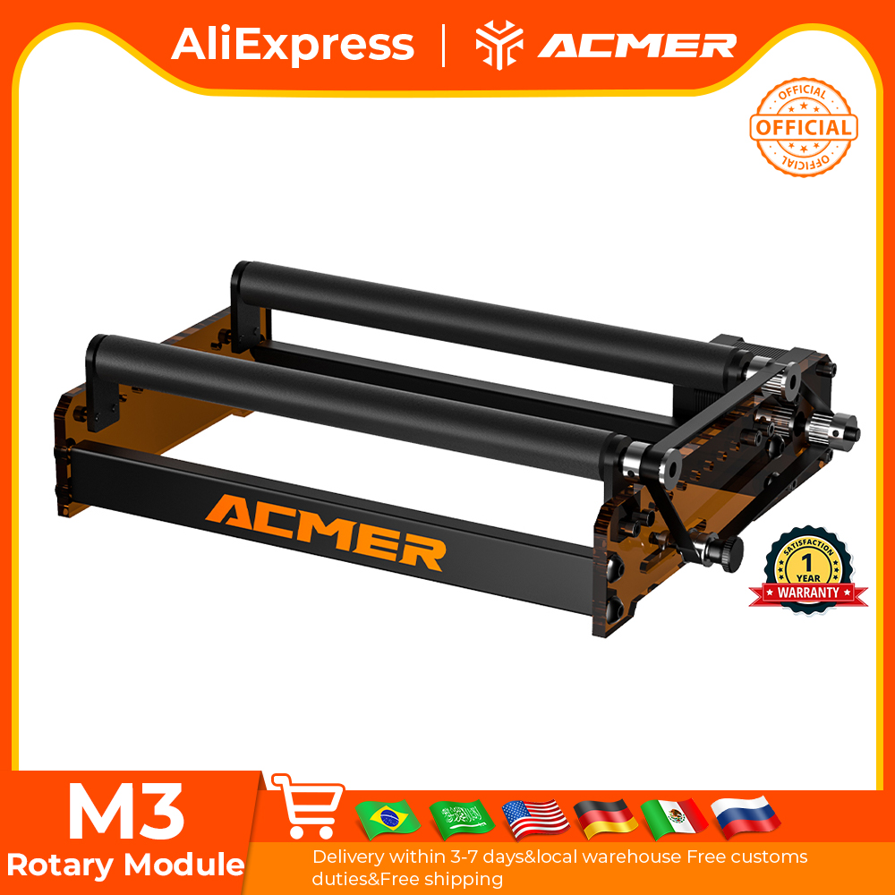 Industrial Laser Equipment - ACMER M3 Laser Rotary Roller 360°
