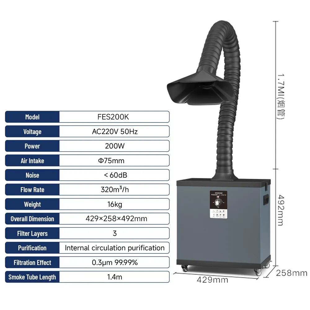 KNOKOO 200W Industrial Dust Fi - огляд і ціна Industrial Laser Equipment