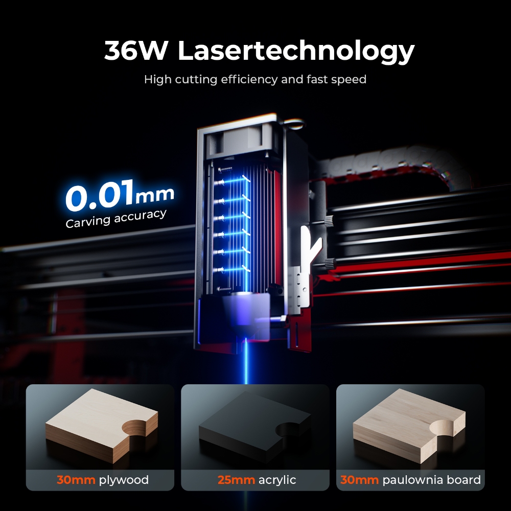 ACMER S2 PRO 48W/36W Laser Eng - огляд і ціна Air Assist Pump Laser