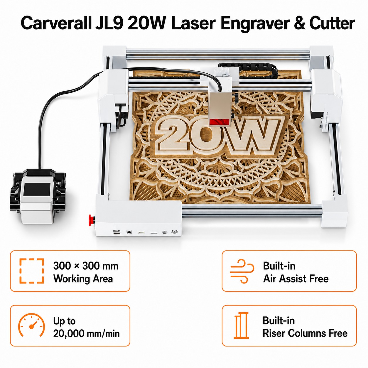 Carverall JL9 20W Laser Engrav - огляд і ціна Industrial Laser Removal