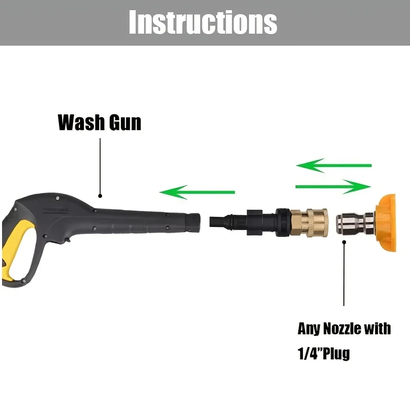 6Pc High Pressure Washer Quick - огляд і ціна Laser Nozzle Ceramic